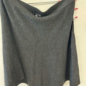 Eileen Fisher merino wool a line skirt, knee length size M dark grey